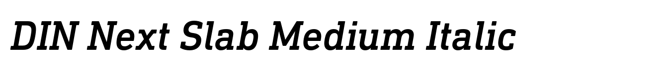 DIN Next Slab Medium Italic image